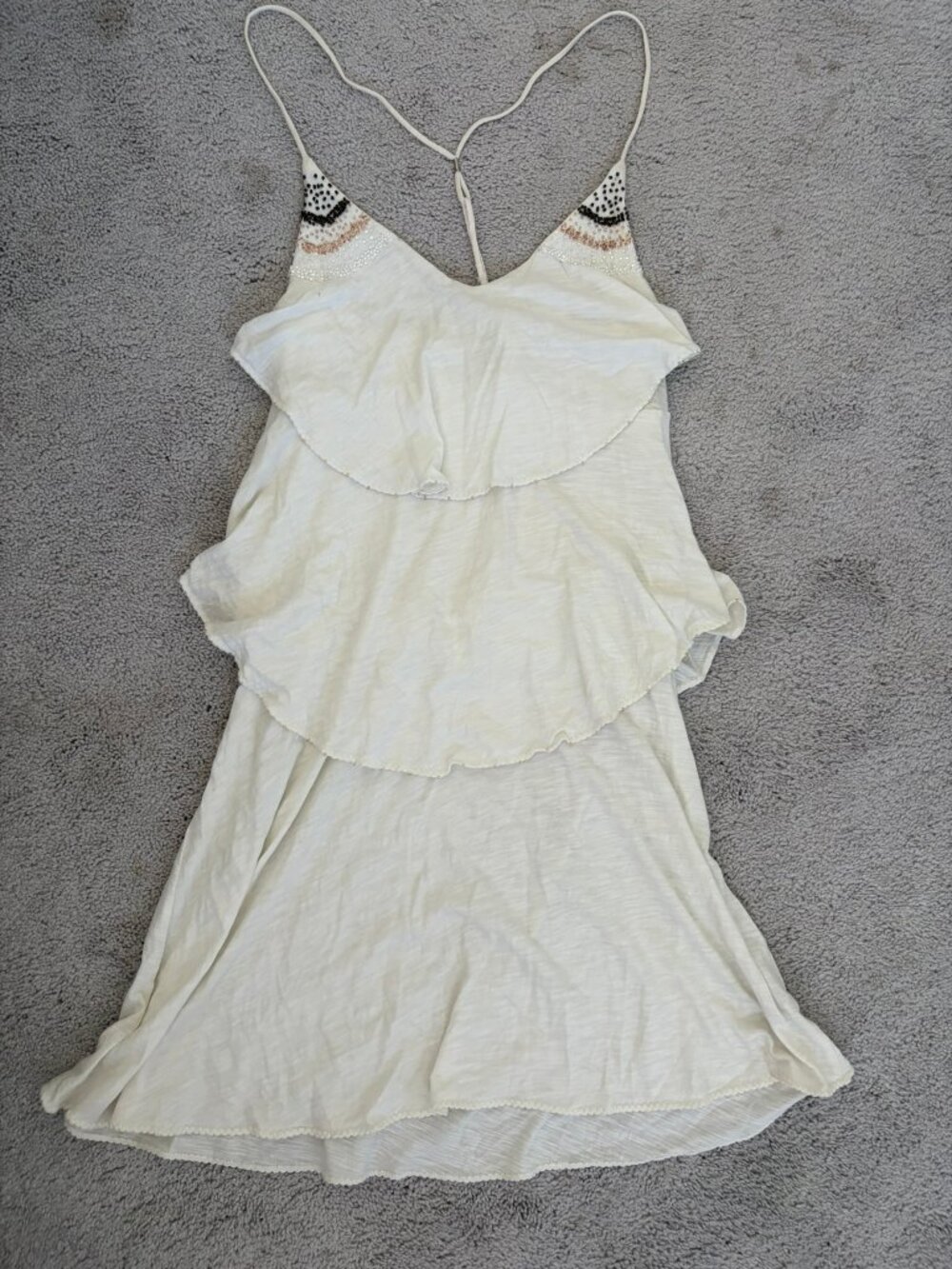 American Eagle size small y2k white tiered mini dress or tunic top
